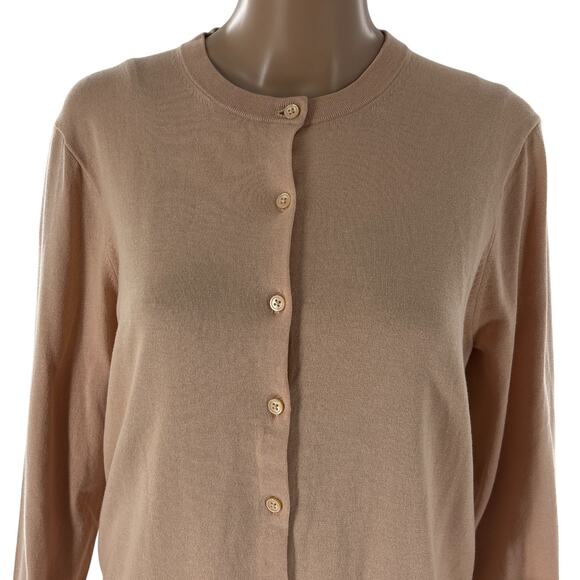 J. Crew Camel Tan Jackie Cotton Blend Cardigan Sweater - Picture 4 of 12